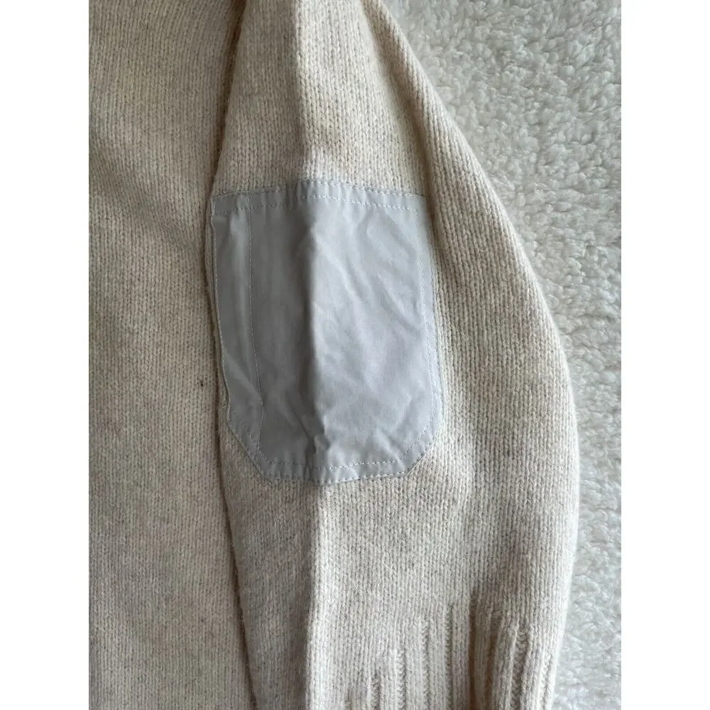 Columbia XCO Wool Sweater Mens XL Beige Color 1/4 Zip Pullover